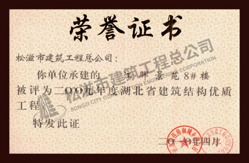 2010江晖景苑8楼结构优质