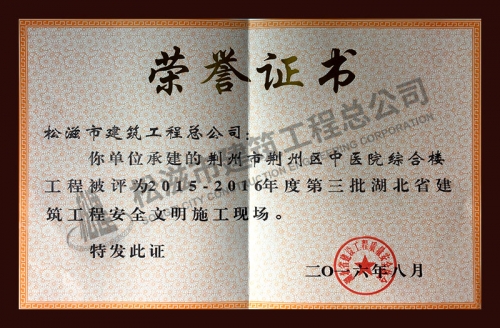 2016荆州区中医院安全文明施工现场
